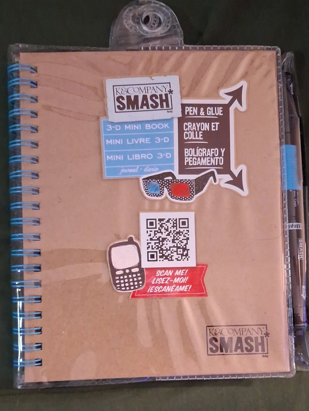 K&Company 3D Smashbook Mini With Glue Pen And 3D Glasses.